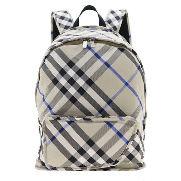 Burberry Shield Backpack Checkered Linchen Polyamide New - Picture 1 of 7